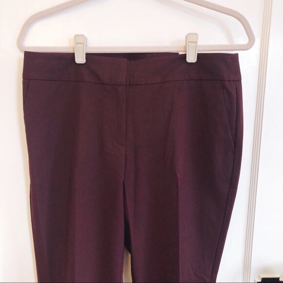Ann Taylor Maroon Modern Slim Leg Dress Pants - Picture 3 of 12